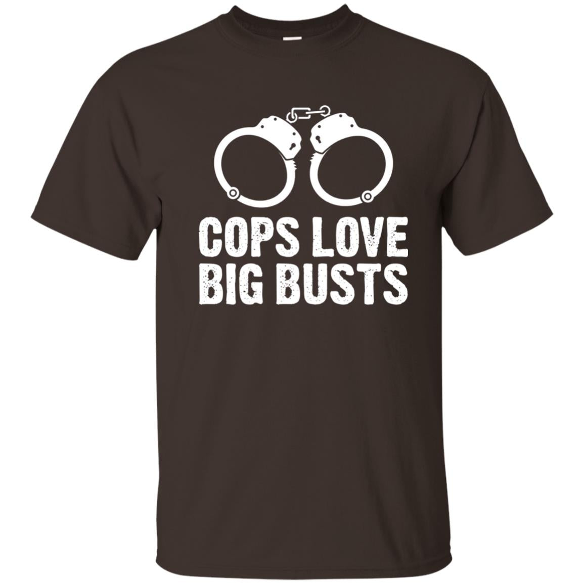 Cops Love Big Busts Usa Police Shirt Dark Chocolate