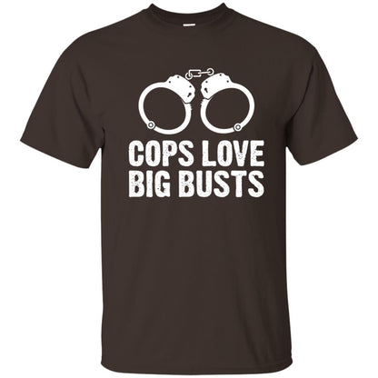 Cops Love Big Busts Usa Police Shirt Dark Chocolate