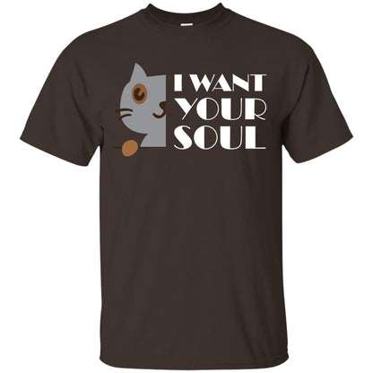 I Want Your Soul Cat Shirt Dark Chocolate