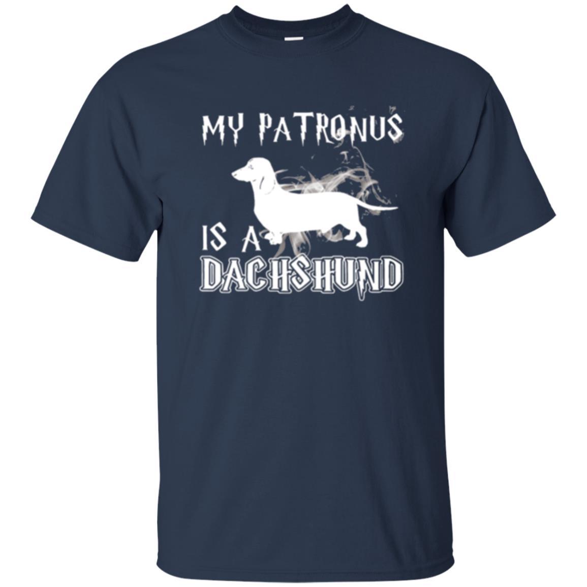 Dachshund Lover T-shirt My Patronus Is A Dachshund Navy