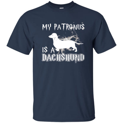 Dachshund Lover T-shirt My Patronus Is A Dachshund Navy