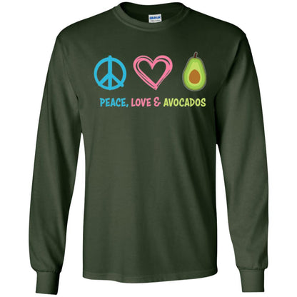Peace Love And Avocados Forest Green