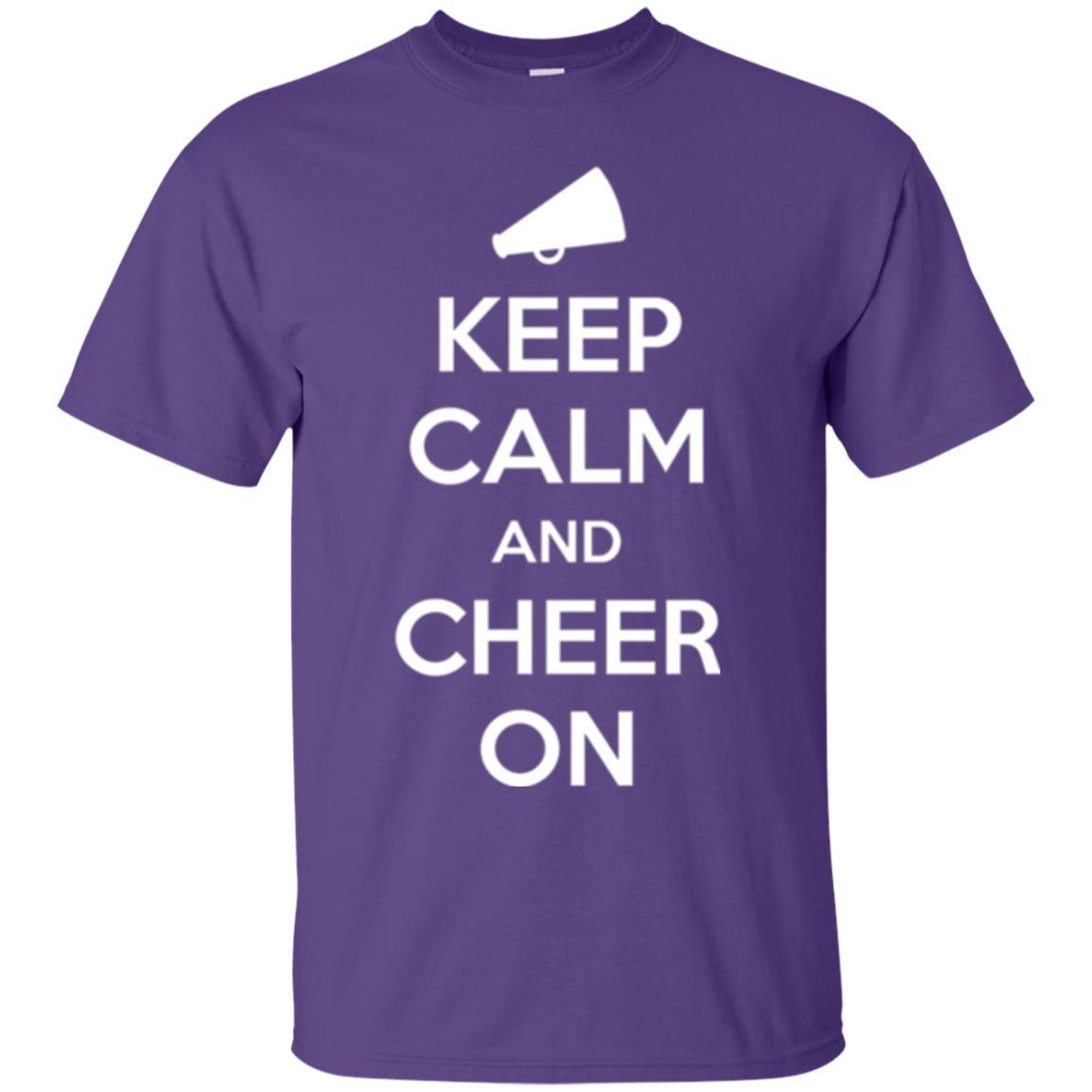 Cheerleader T-shirt Keep Calm And Cheer On Purple