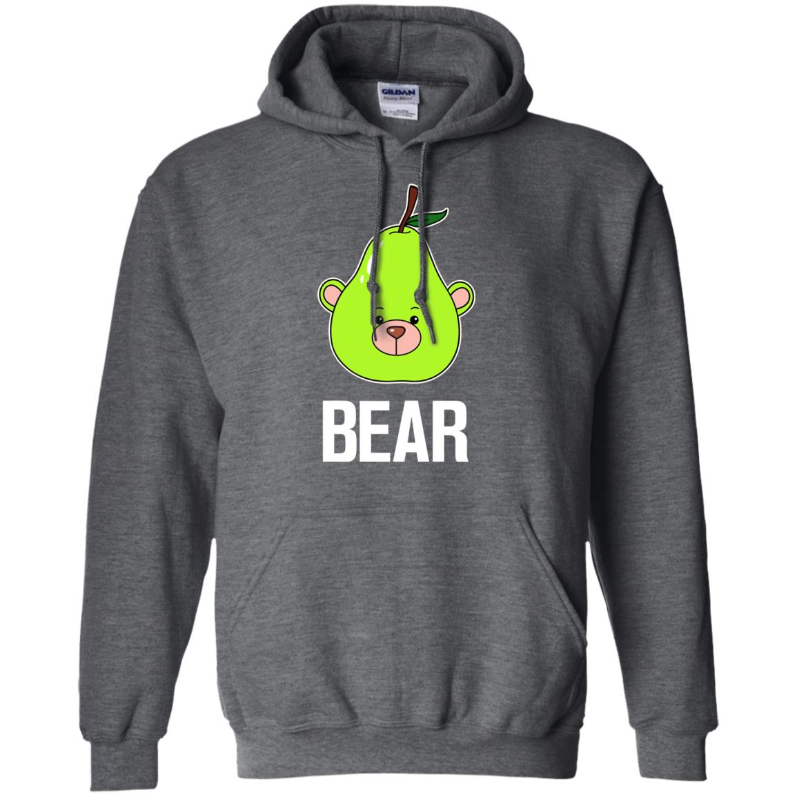 Bear Funny Summer Melon Fruit Shirt Dark Heather
