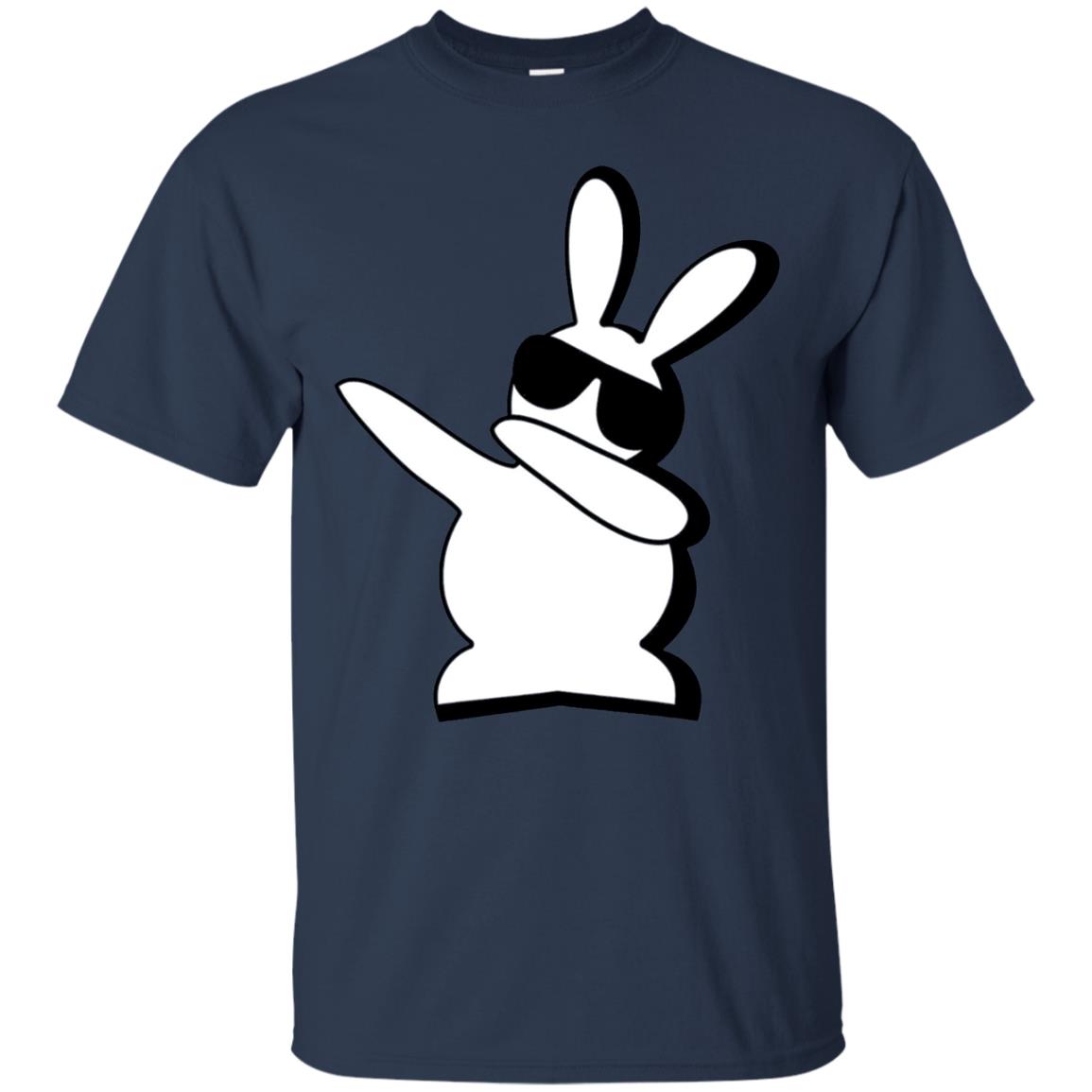 Dabbing Hip Hop Bunny Easter Shirt Navy