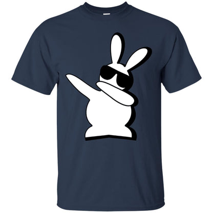 Dabbing Hip Hop Bunny Easter Shirt Navy