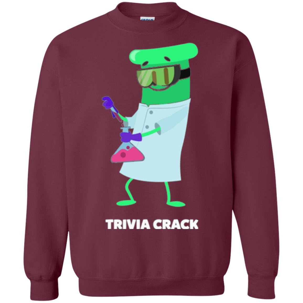Cute Trivia Crack Scientist Al T-shirt Maroon