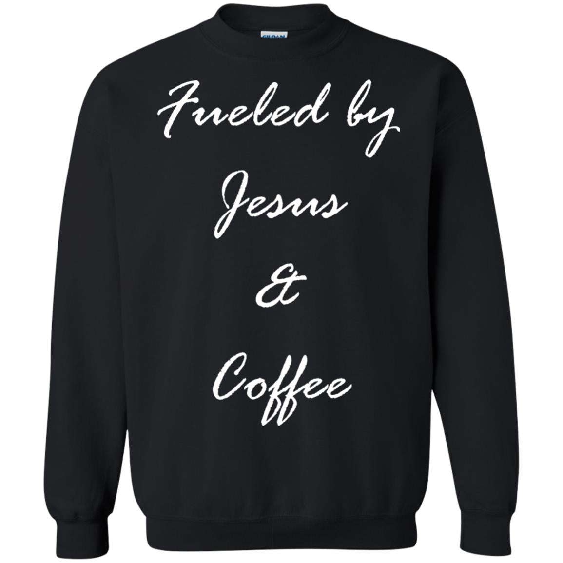 Fueled By Jesus Coffee Graphic Christian T-shirt Black