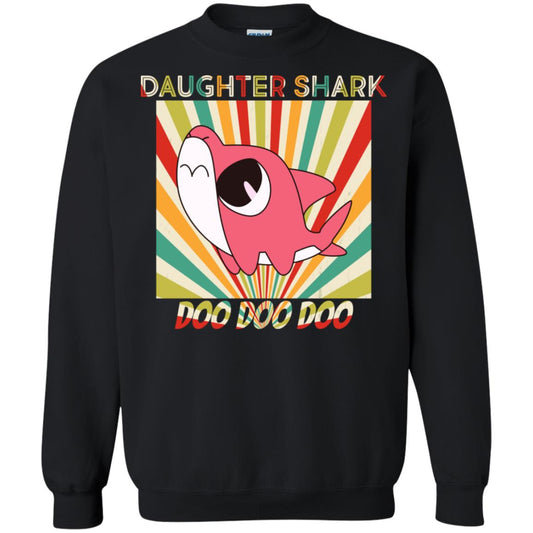 Daughter Shark Doo Doo Doo Family Shark Gift Shirt Black