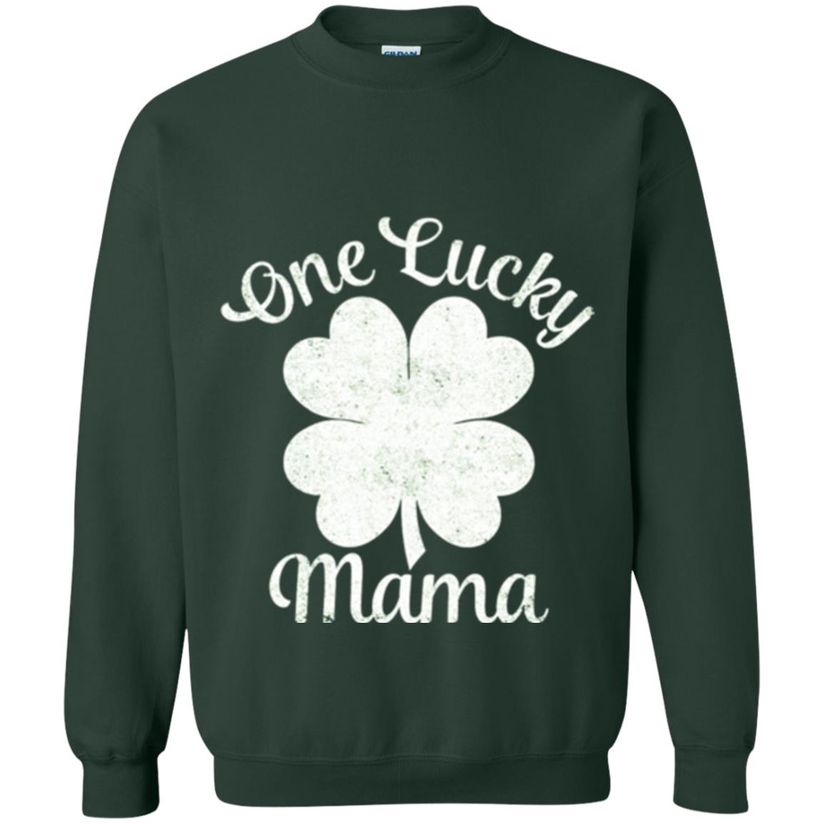 One Lucky Shamrock Mama St. Patrick's Day T-shirt Forest Green