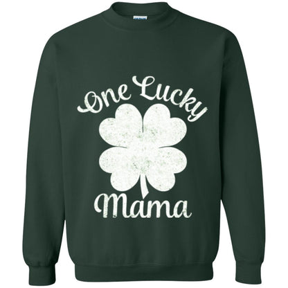 One Lucky Shamrock Mama St. Patrick's Day T-shirt Forest Green