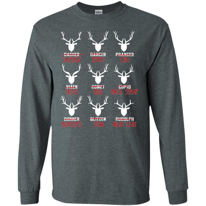 Christmas T-shirt Hunters All Of Santa's Reindeer Dark Heather