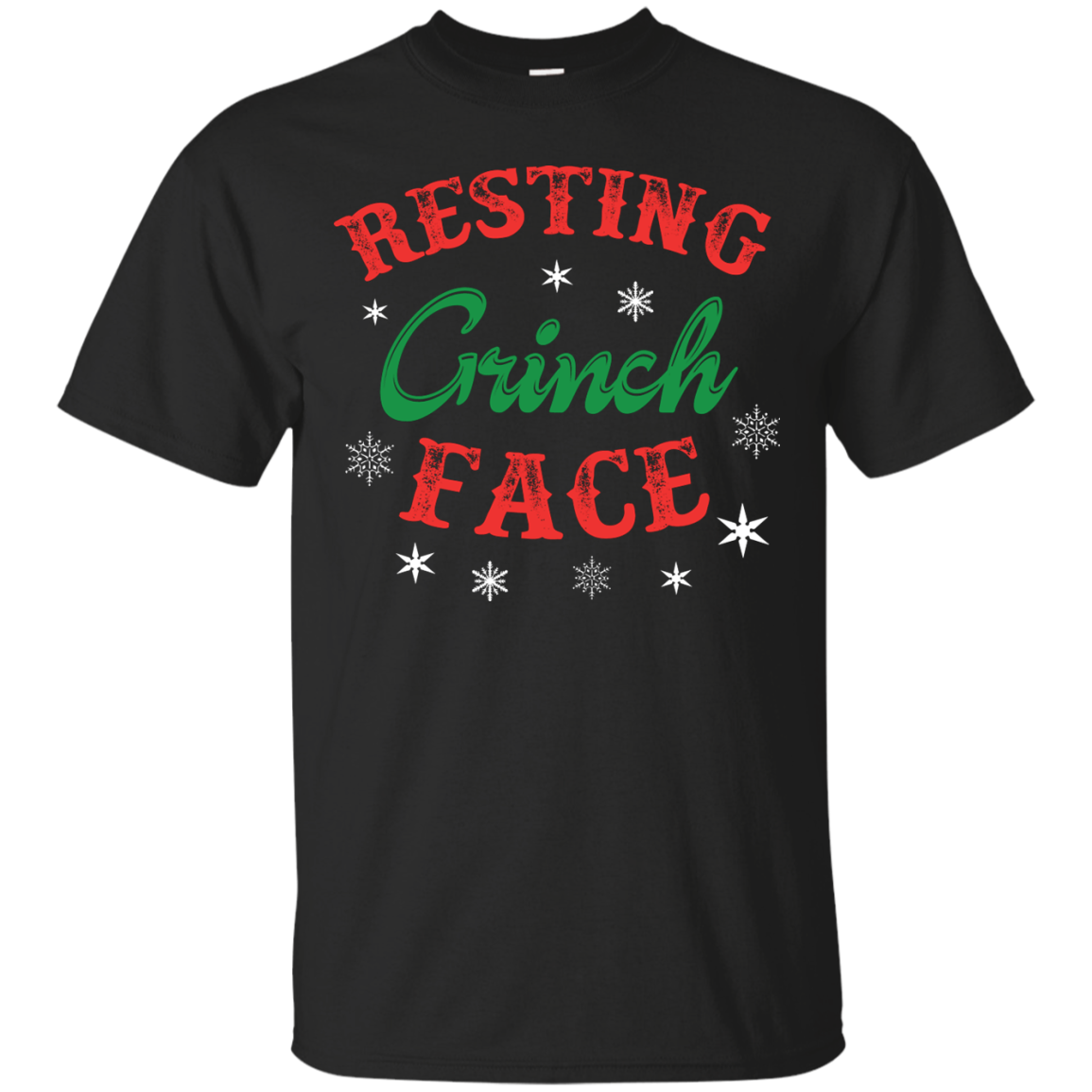 Christmas T-Shirt Resting Grinch Face Black