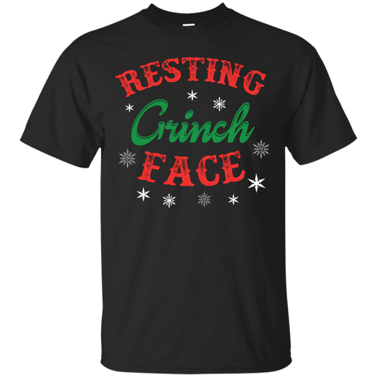 Christmas T-Shirt Resting Grinch Face Black