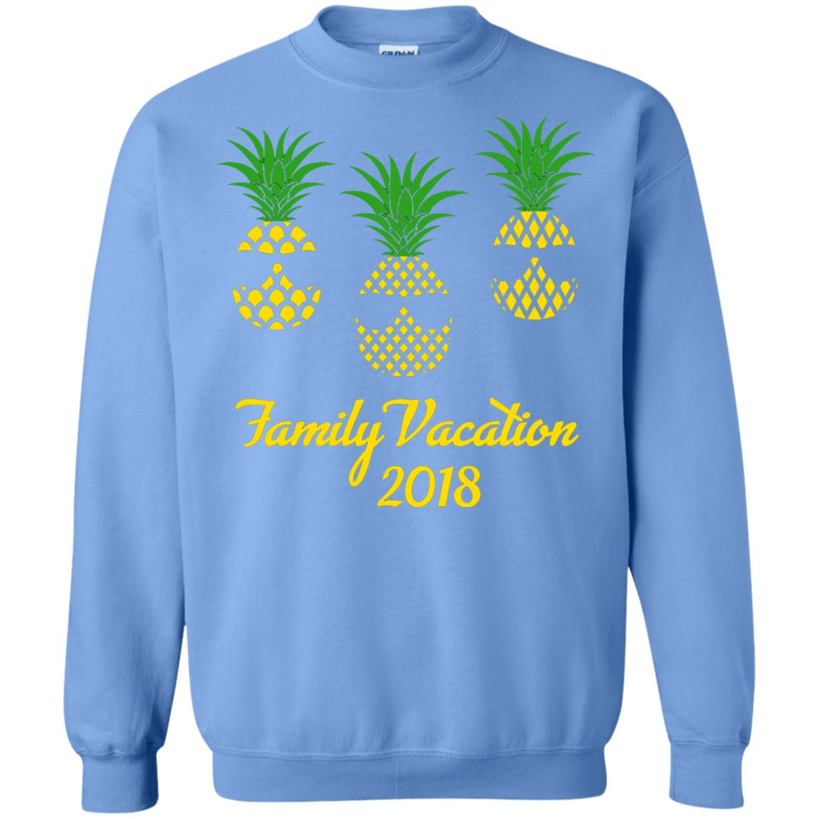Family Vacation 2018 Shirt Hawaii Pineapple Sunglasses Carolina Blue