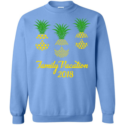 Family Vacation 2018 Shirt Hawaii Pineapple Sunglasses Carolina Blue