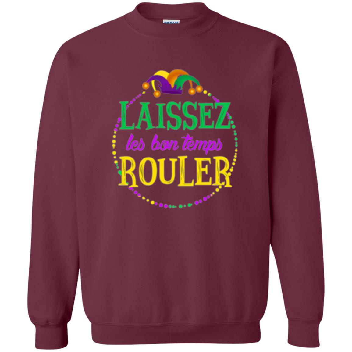 Mardi Gras T-shirt Laissez Les Bon Temps Rouler Maroon