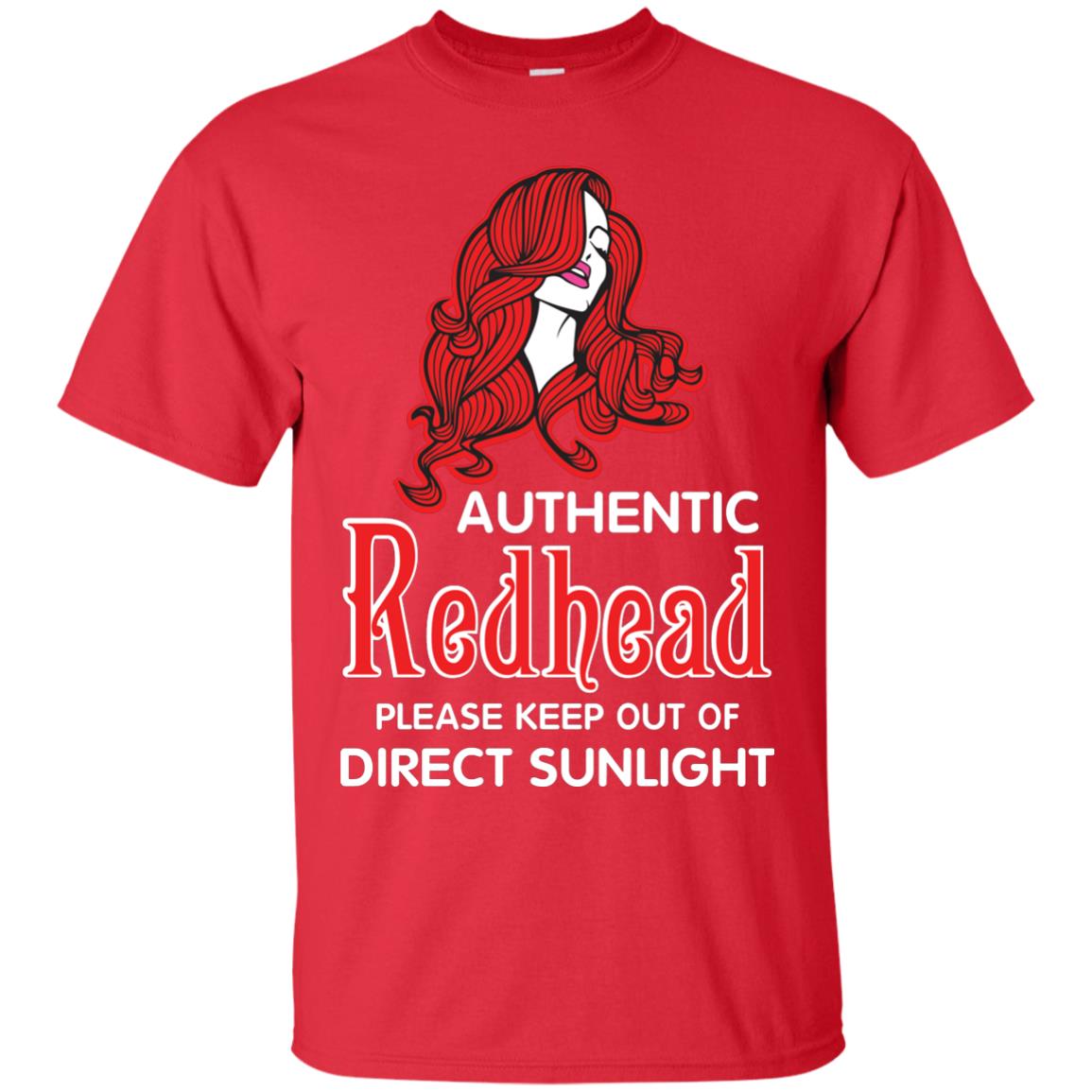 Authentic Redhead Please Keep Out Of Direct Sunlight Cool Redhead Gift Shirt For Girls Red