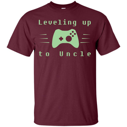 Leveling Up To Uncle Gaming Family Shirt Maroon