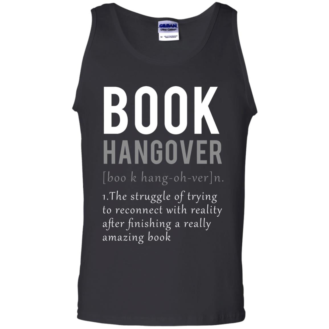 Book Hangover Definition Book Worm Reading Lover T-shirt Black