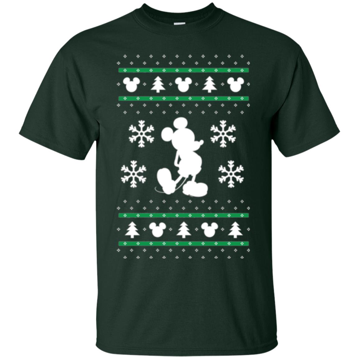 Christmas T-shirt Mickey Mouse Forest Green