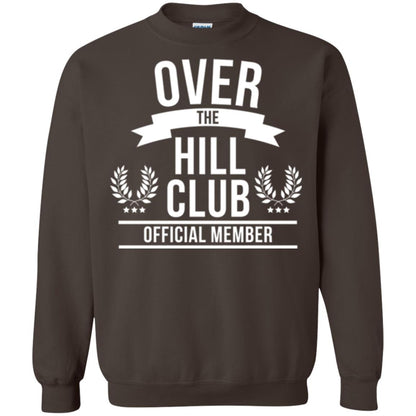 Gag Over 40 T-shirt Over The Hill Club Official Member Dark Chocolate