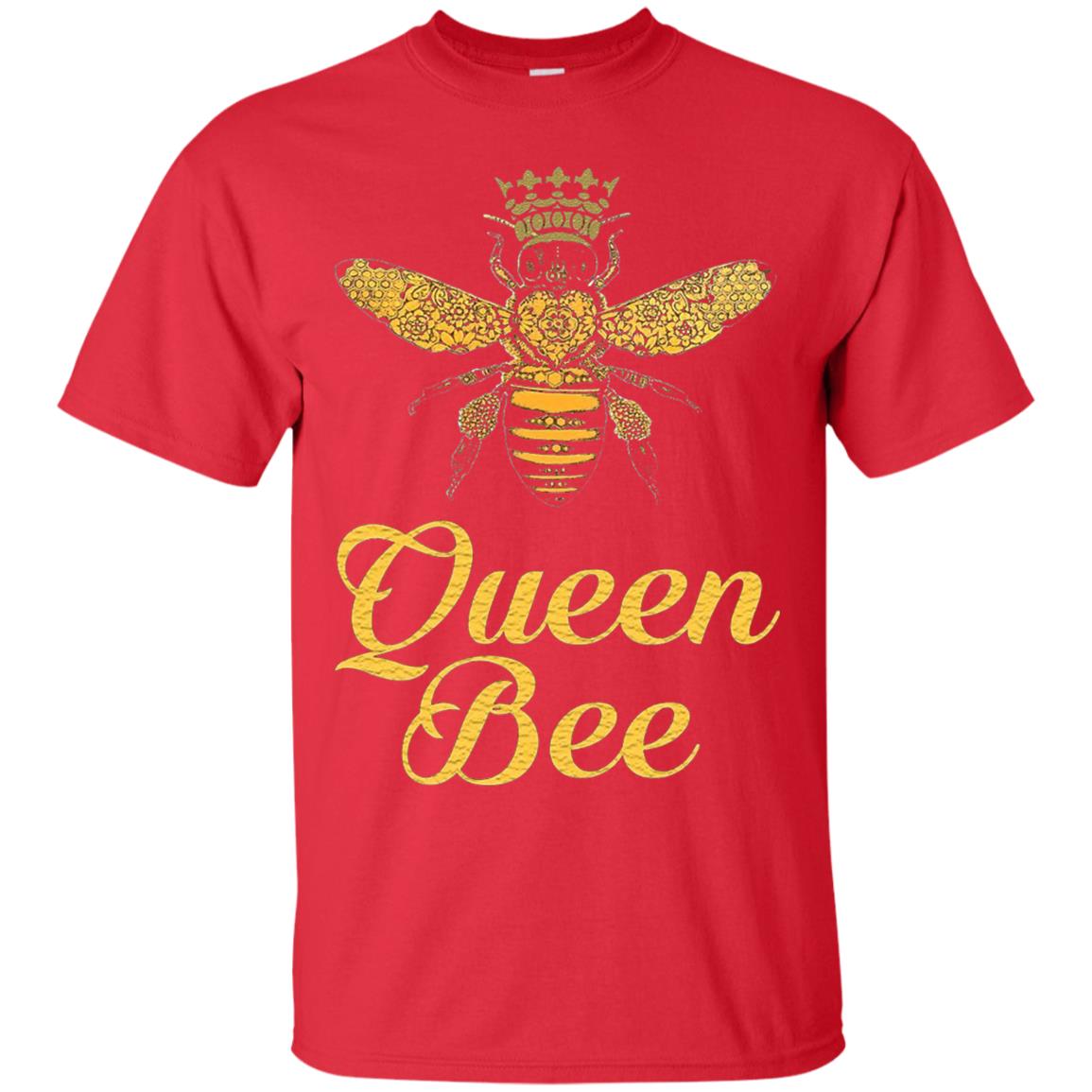 Bee Lover T-shirt Queen Bee Crown T-shirt Red