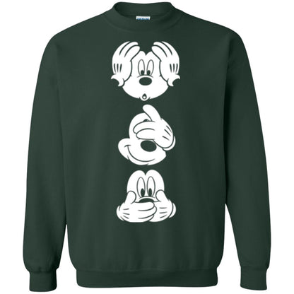 Cartoon T-shirt Disney Mickey Mouses Graphic Forest Green