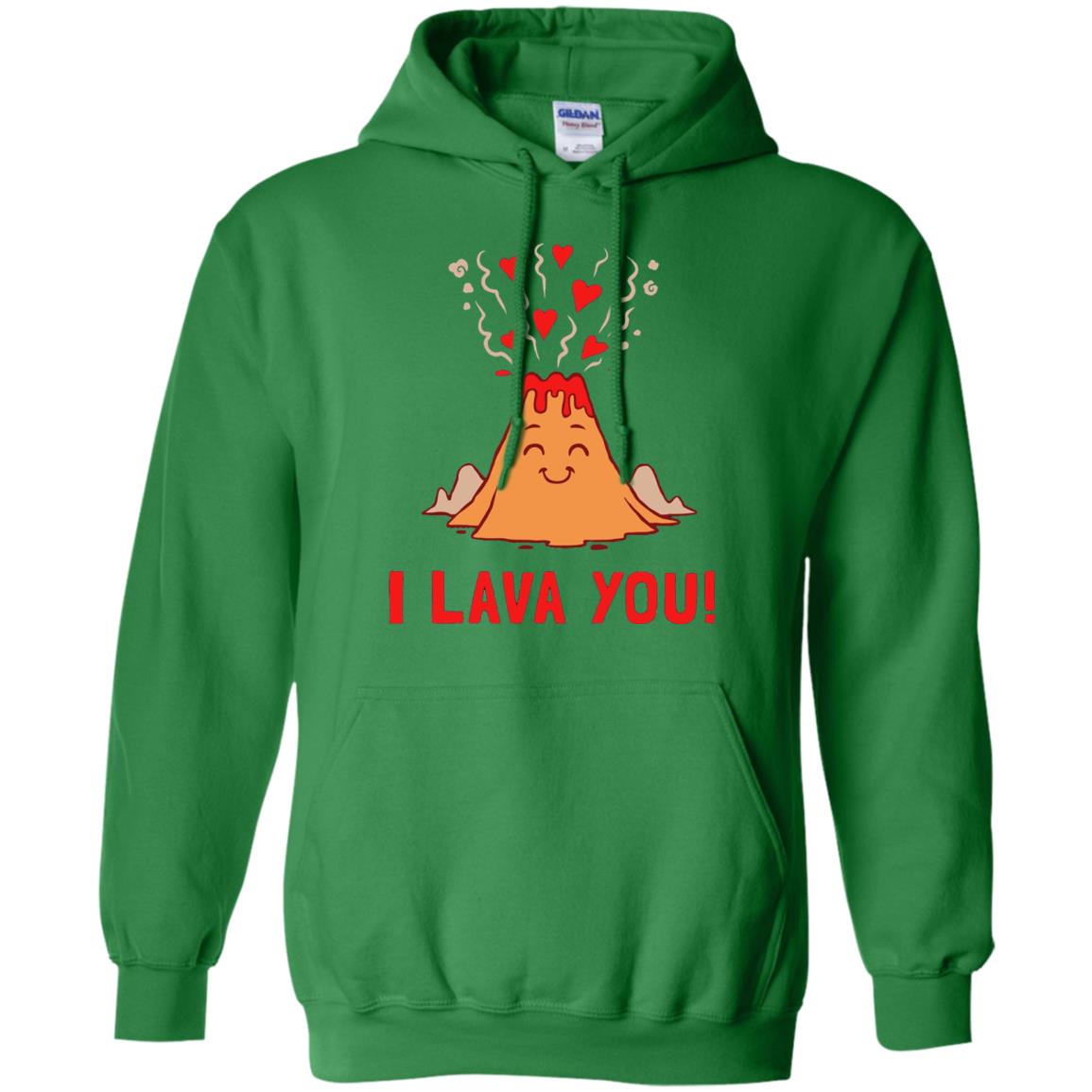 Funny Volcano Valentines Love T-shirt I Lava You T-shirt Irish Green