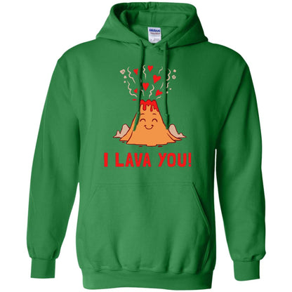 Funny Volcano Valentines Love T-shirt I Lava You T-shirt Irish Green