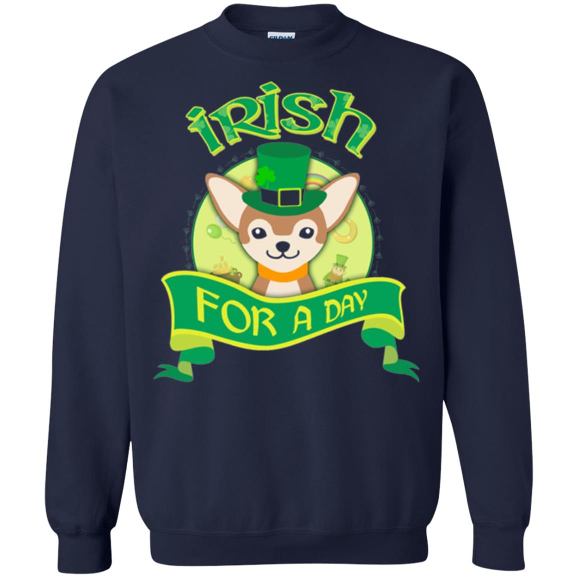 Saint Patrick_s Day T-shirt Amazing I_m Irish Chihuahua Navy