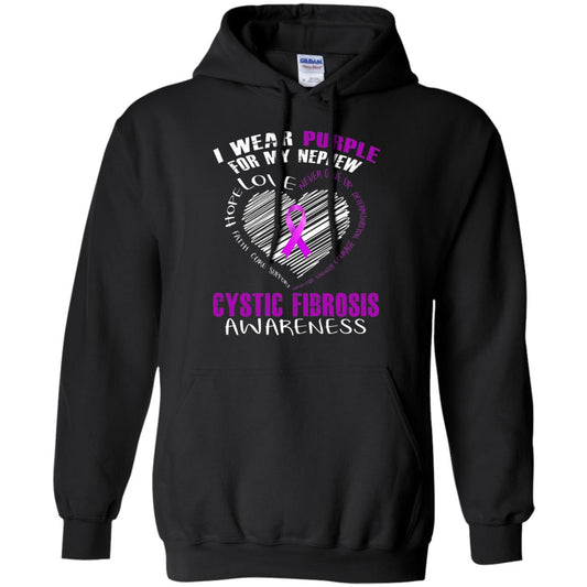Cystic Fibrosis Awareness T-shirt I Wear Purple Black