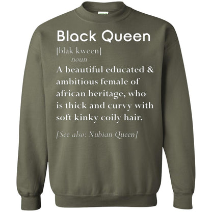 Nubian Queen T-shirt Black Queen Definition Military Green