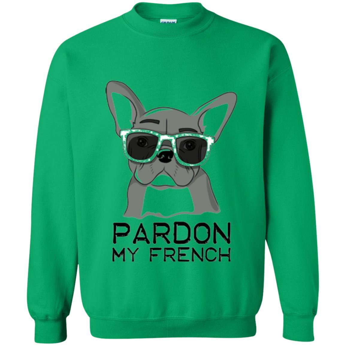 French Bulldog T-shirt Pardon My French T-shirt Irish Green