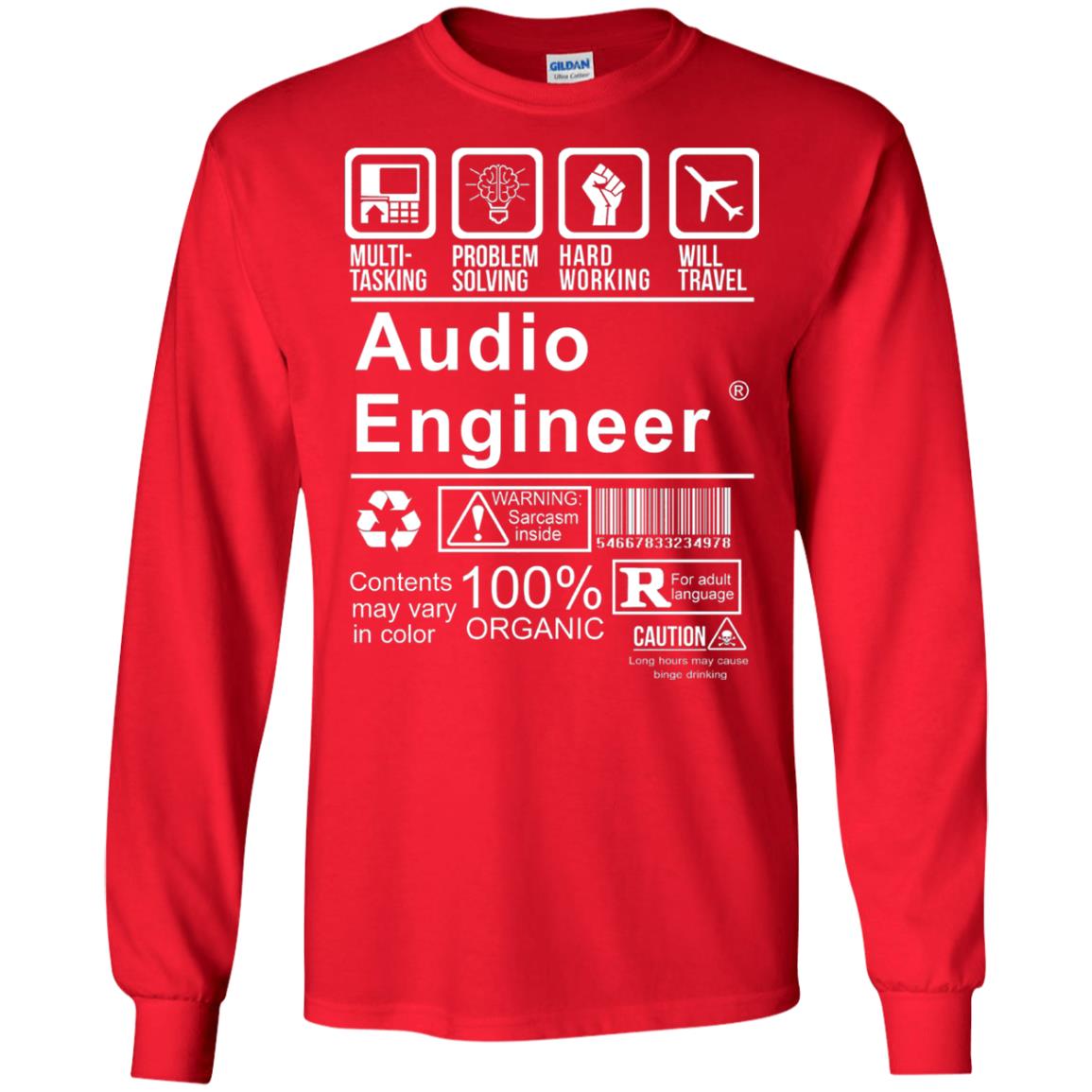 Audio Engineer Shirt Multi Tasking Problem Solving Red