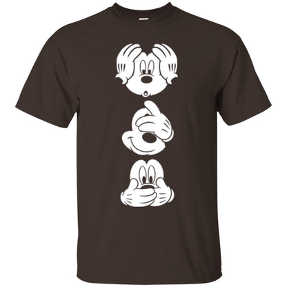 Cartoon T-shirt Disney Mickey Mouses Graphic Dark Chocolate