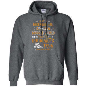 Just A December Girl Living In A Muggle World Took The Hogwarts Train Going Any WhereG185 Gildan Pullover Hoodie 8 oz.