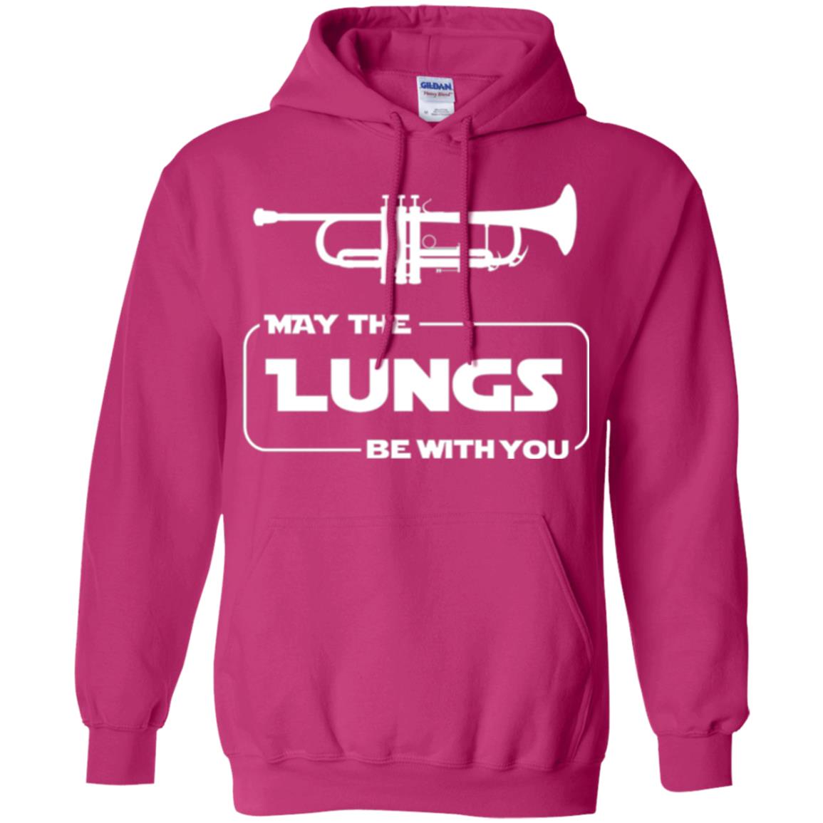 Funny Trumpet Player T-shirt May The Lungs Be With You Heliconia