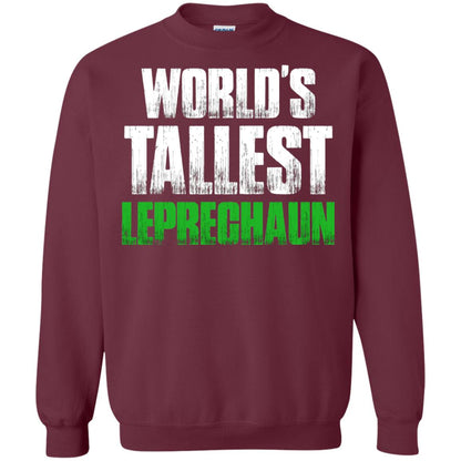 St. Patrick_s Day T-shirt World_s Tallest Leprechaun Maroon