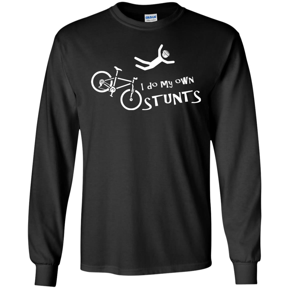 Biker T-shirt I Do My Own Stunts Black