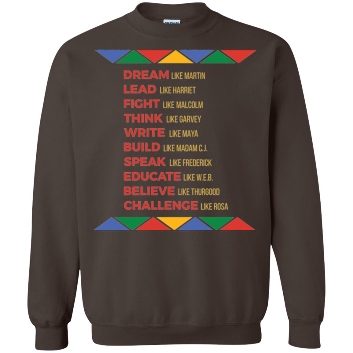 Black History African American Heroes T-shirt Dark Chocolate