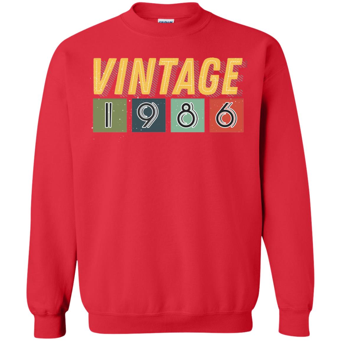 Vintage 1986 32th Birthday Gift Shirt For Mens Or Womens Red
