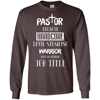 Pastor Because Hardcore Devil Stomping T-shirt Dark Chocolate