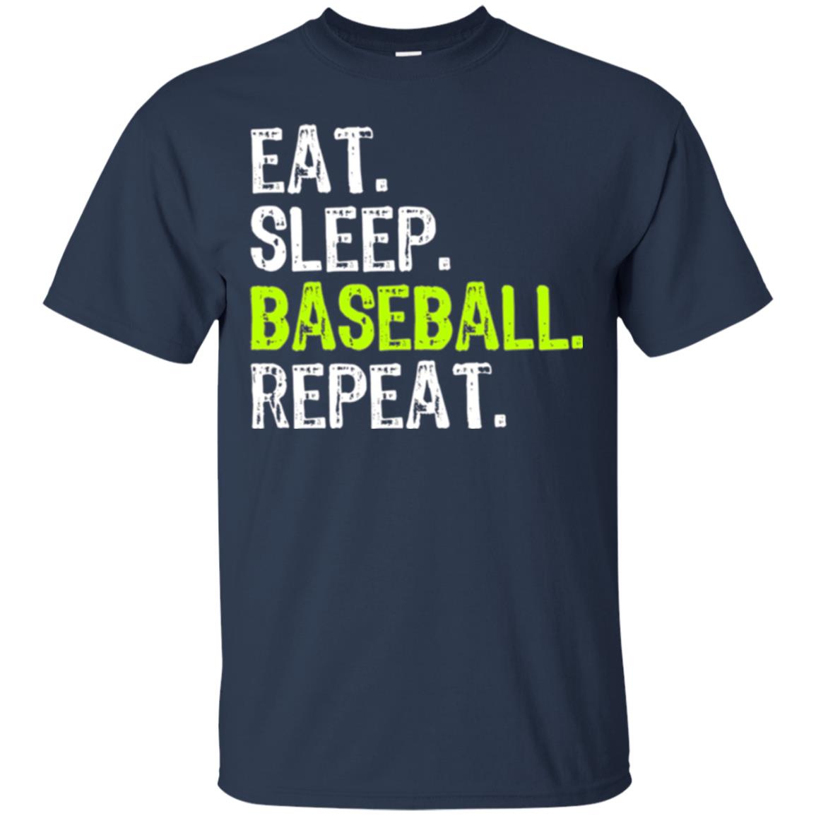 Baseball T-shirt Eat Sleep Baseball Repeat Navy