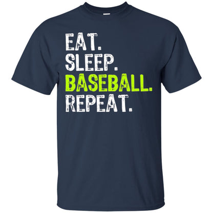 Baseball T-shirt Eat Sleep Baseball Repeat Navy