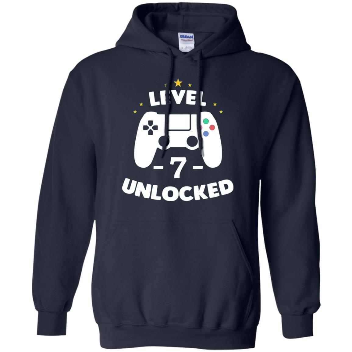 Level 7 Unlocked Gamer T-shirt Navy