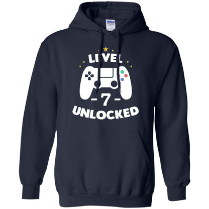 Level 7 Unlocked Gamer T-shirt Navy
