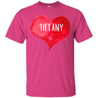 Valentine_s Day T-shirt I Love Tiffany Love Heart T-shirt Heliconia