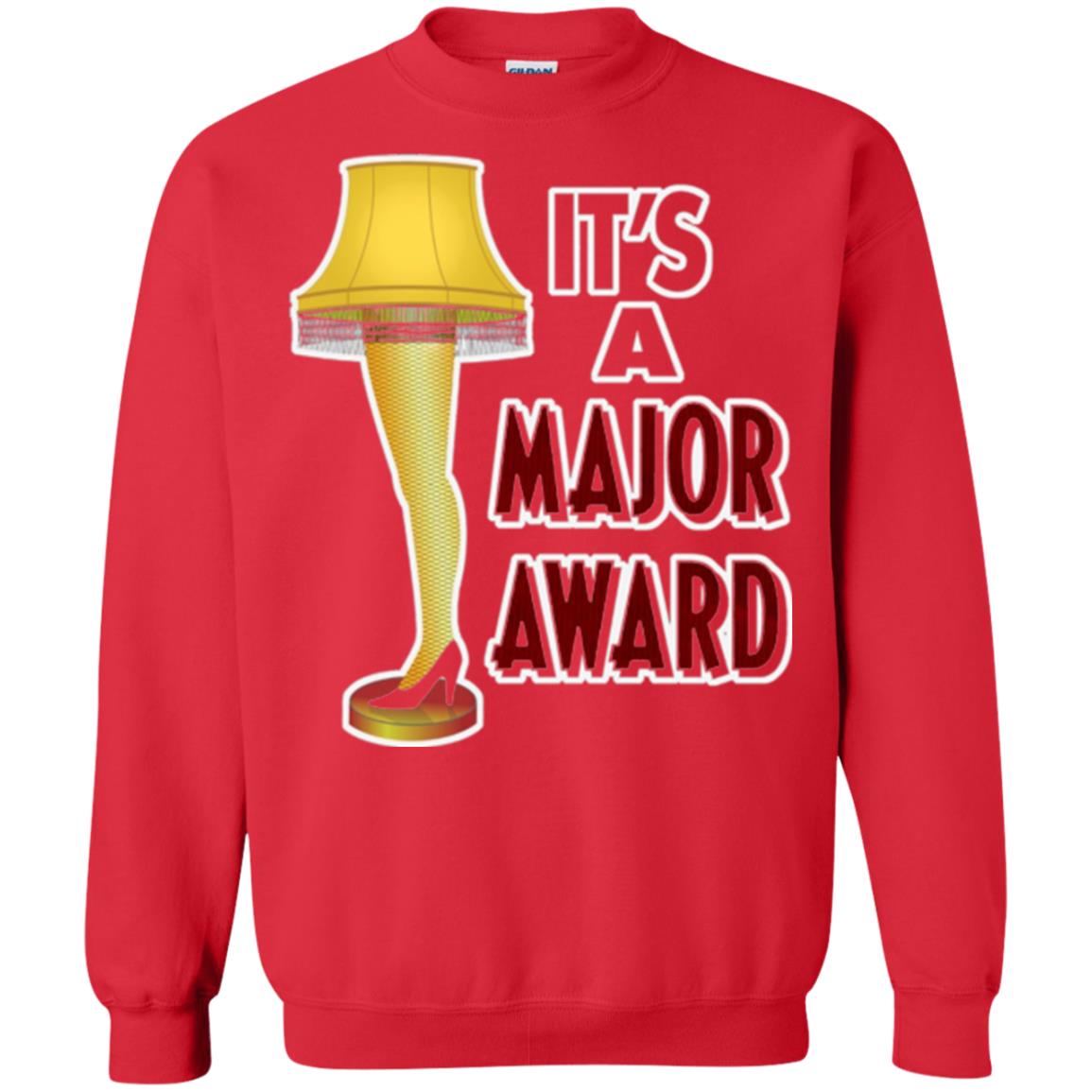 Christmas T-shirt It_s A Major Award Leg Lamp Red