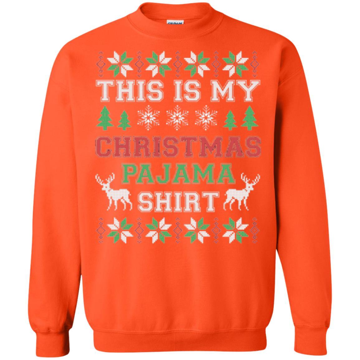 Christmas T-shirt This Is My Christmas Pajama Orange